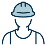 Safety hard hat icon representing workplace safety