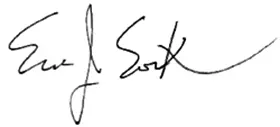 Radius Vice President & Chief Ethics Officer Eric Sork signature