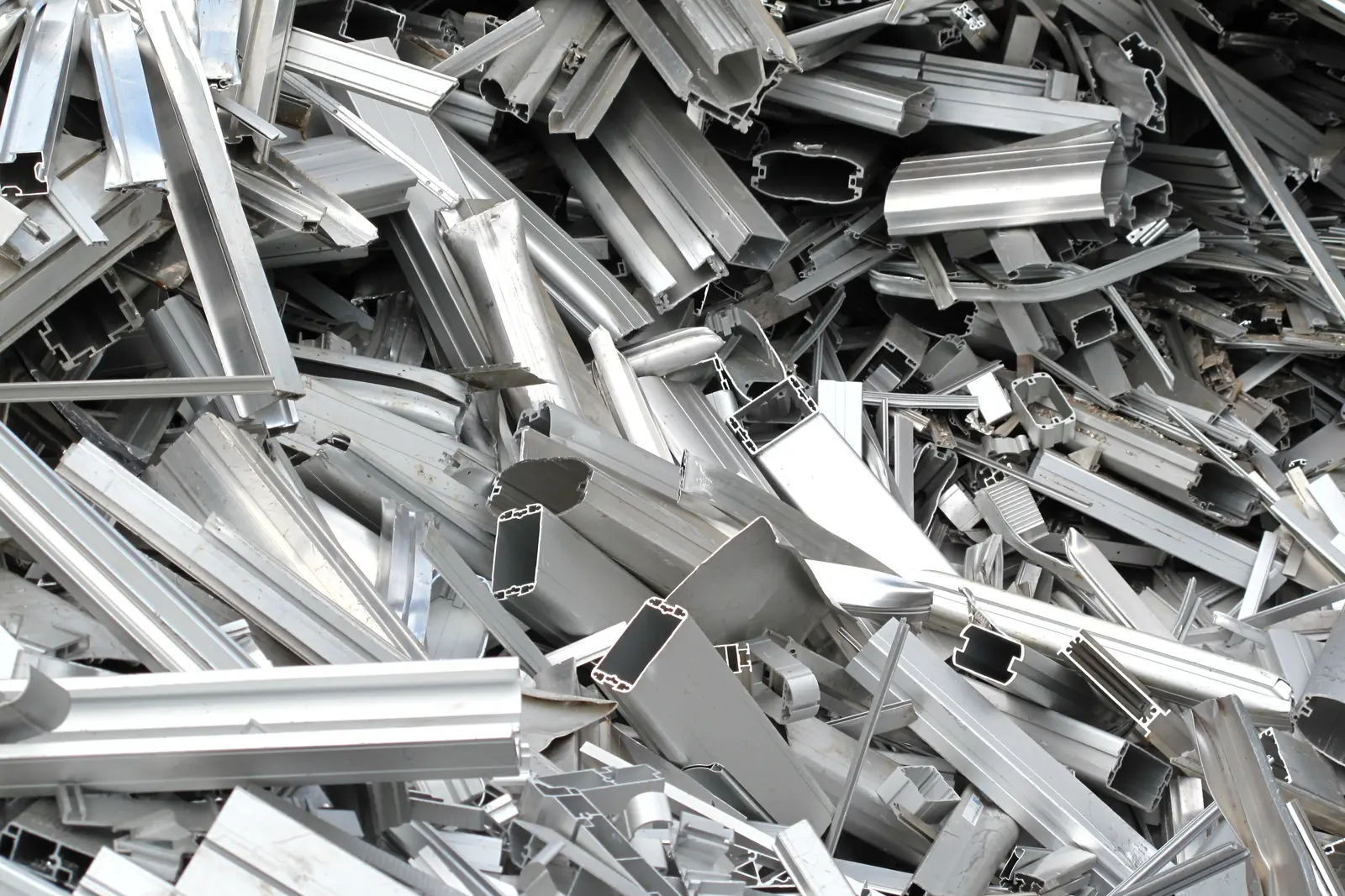 Light iron recycling Light iron scrap metal collected for recycling