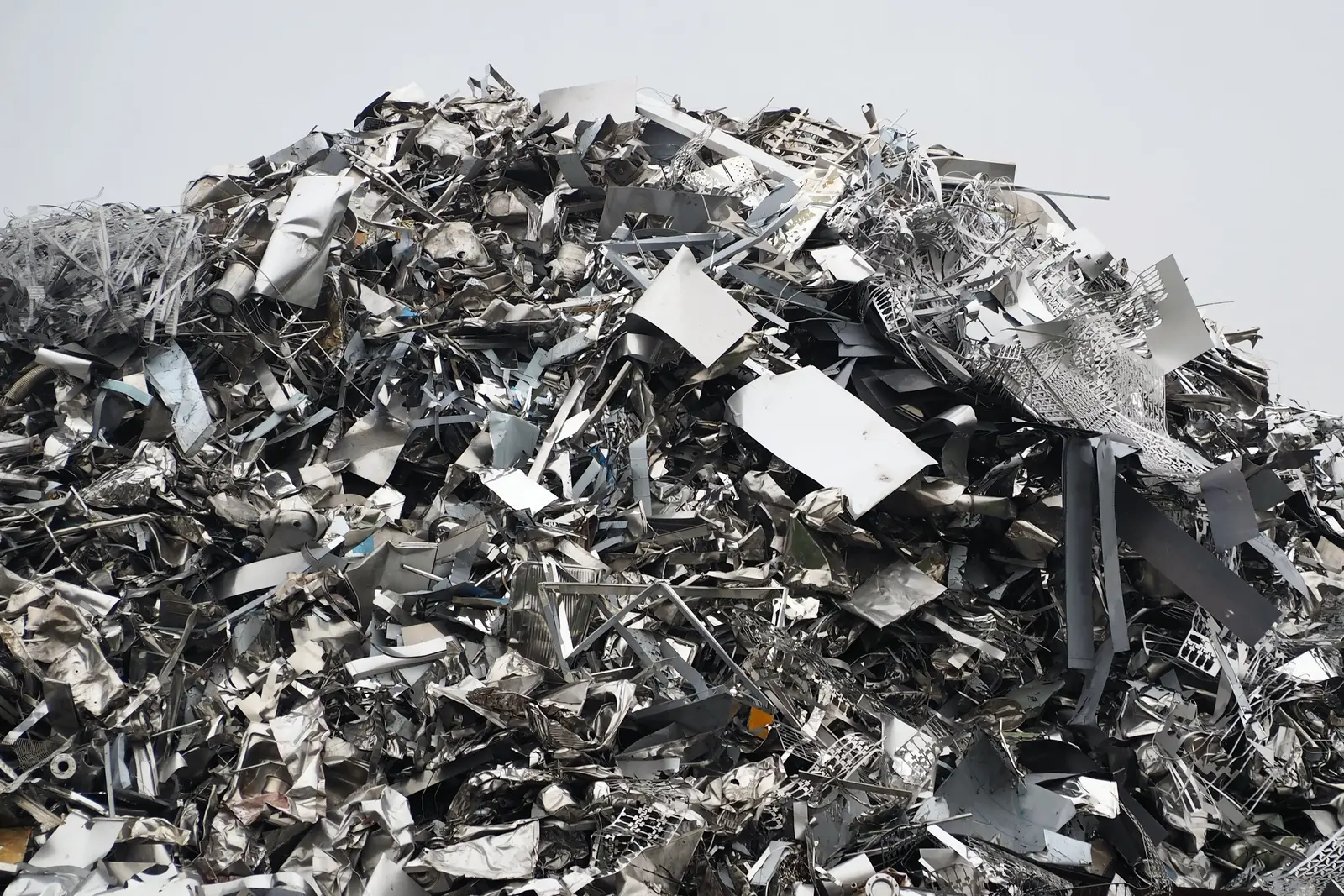 Steel recycling Steel scrap metal prepared for recycling