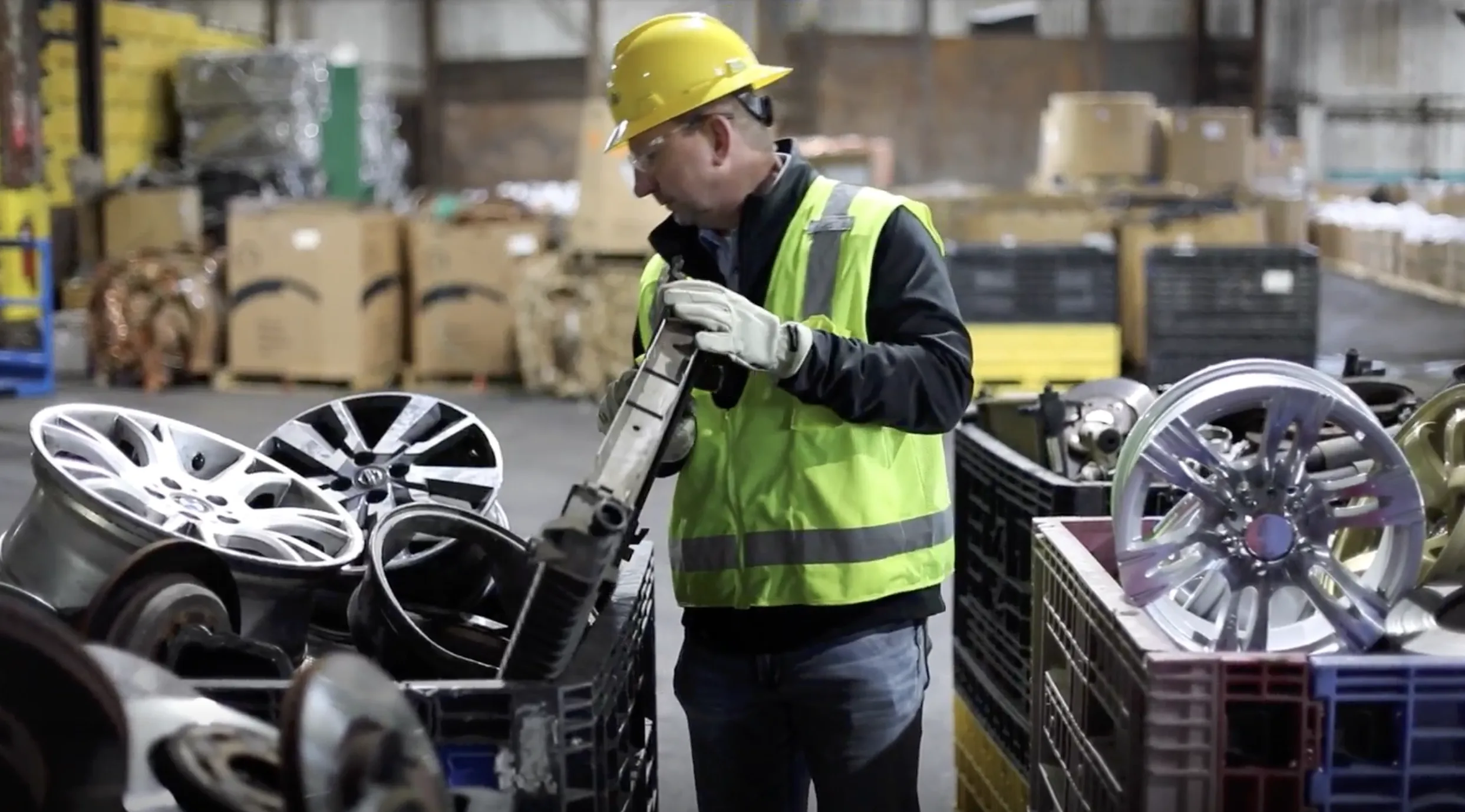 Radius Recycling professionals discussing safe and responsible operation