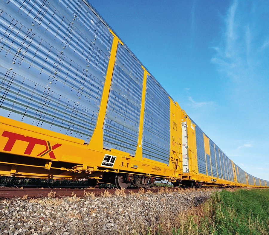 Railcars transported for end-of-life recycling solutions