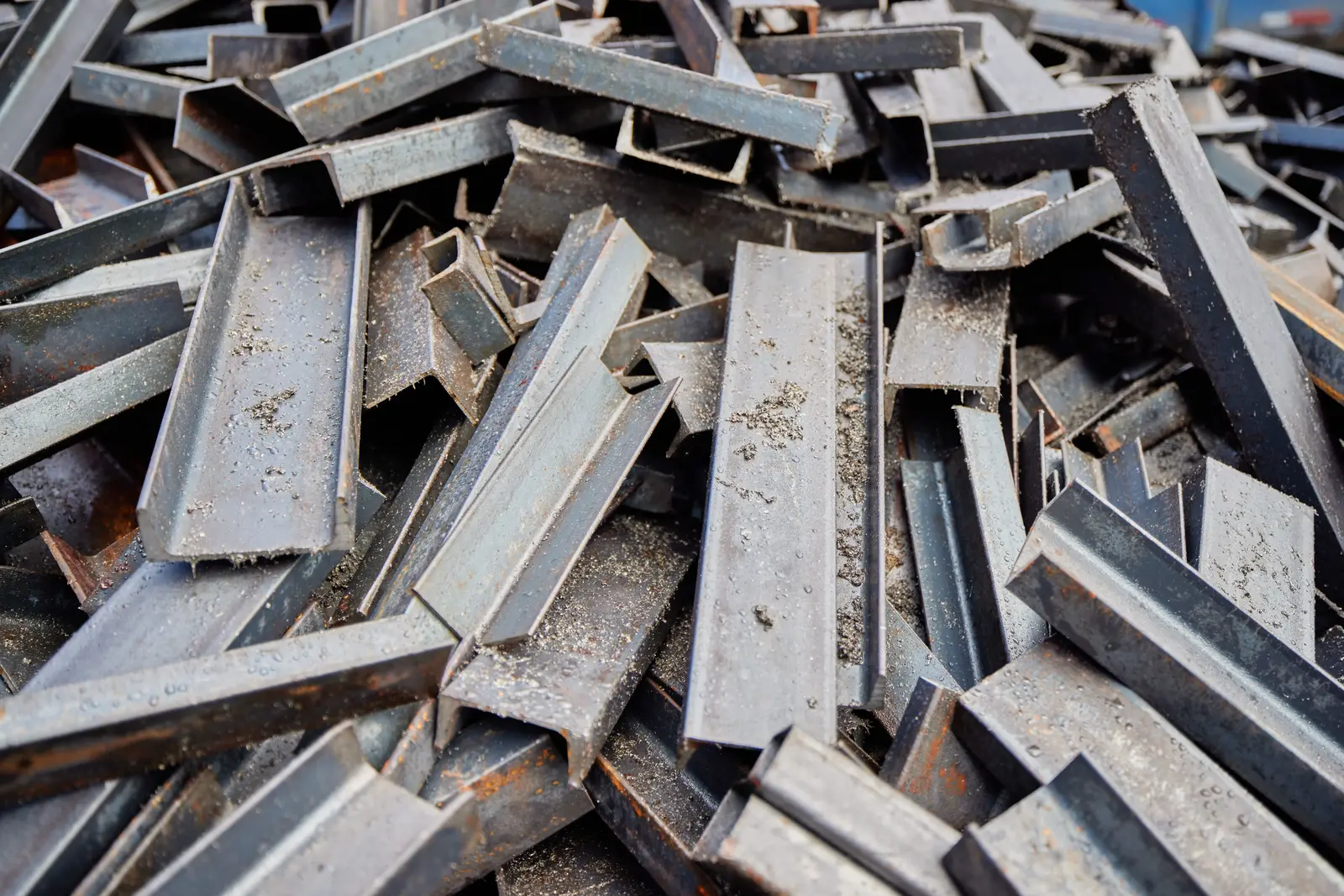 Structural steel scrap collected from construction sites Structural steel scrap collected from construction sites