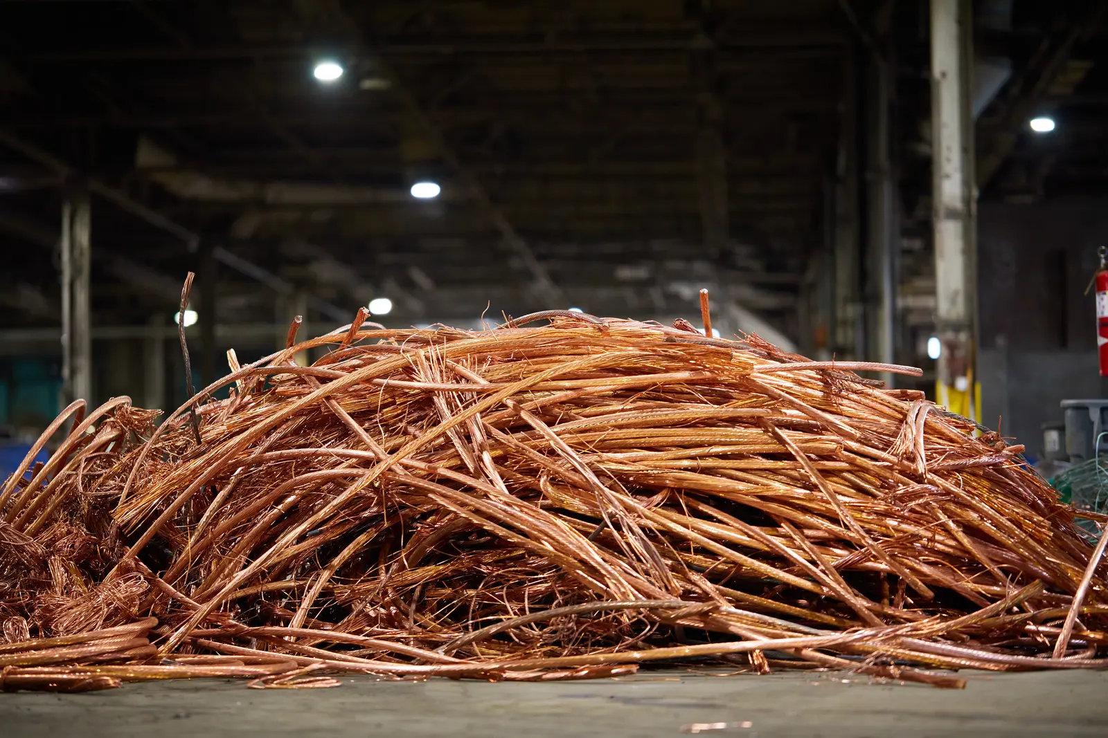 Scrap copper wire prepared for recycling