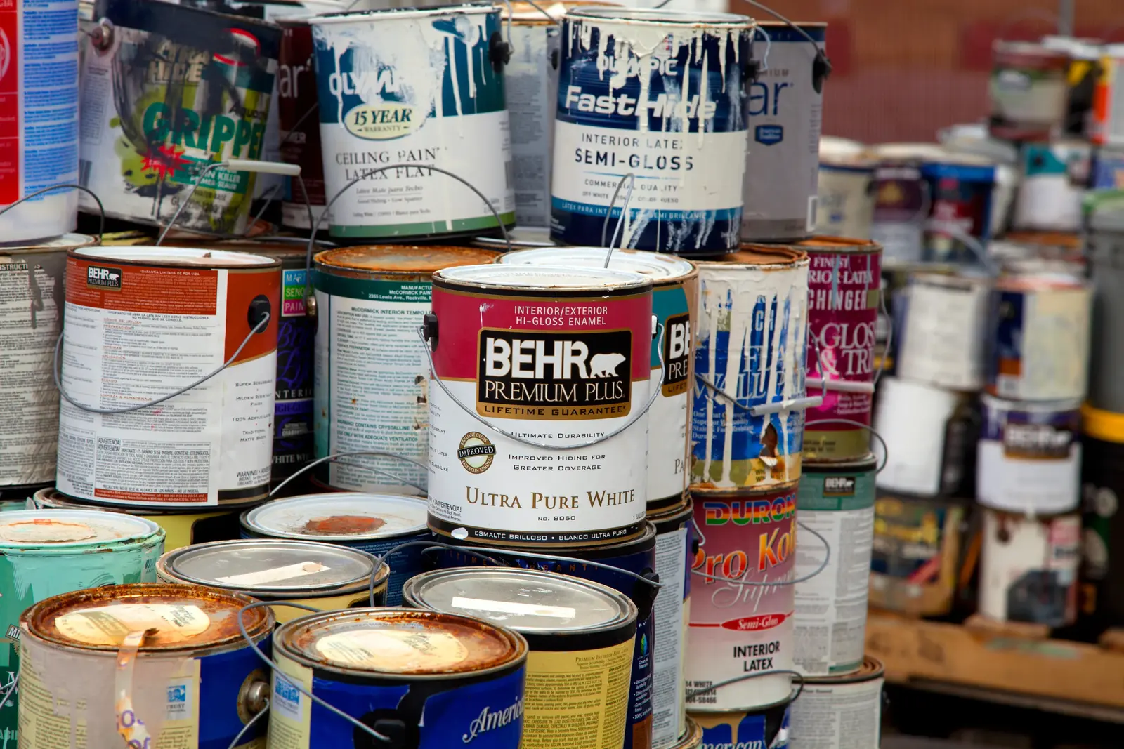 Used paint cans and containers considered prohibited hazardous materials