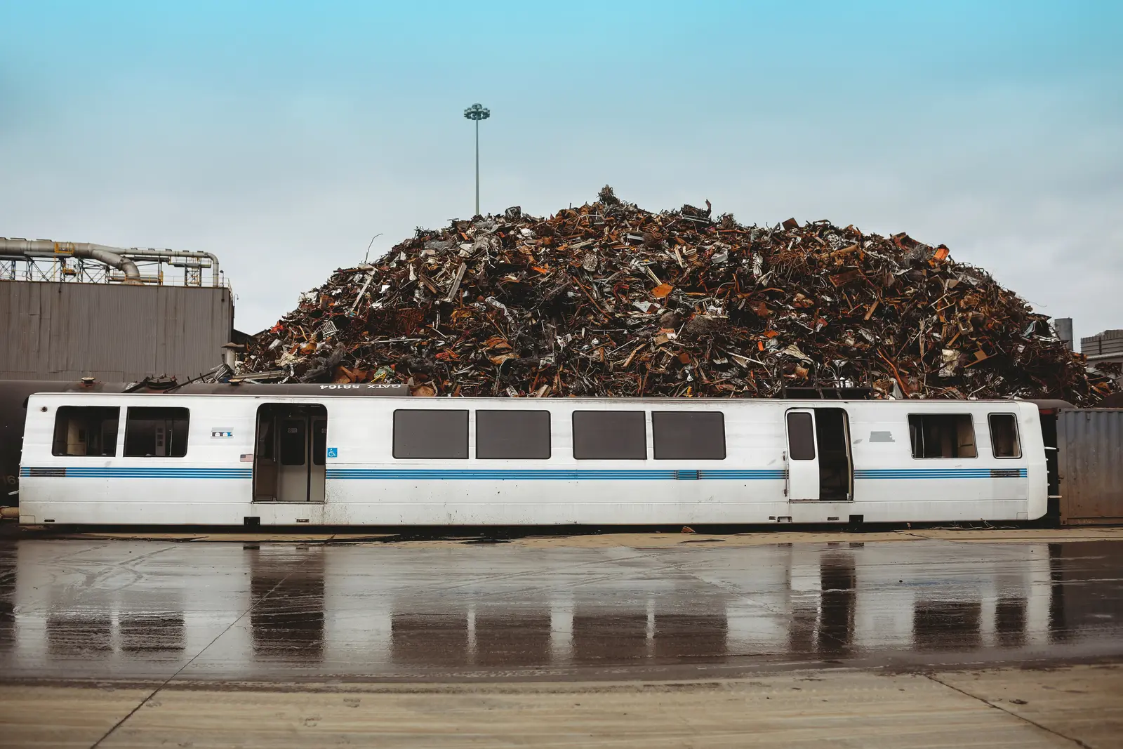 Scrap steel recycling facility