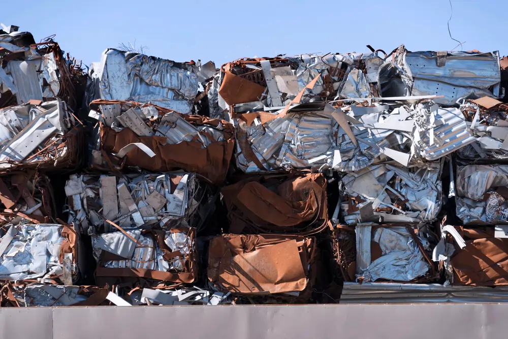 Sell scrap metal in bulk Scrap metal prepared for sale by metal dealers