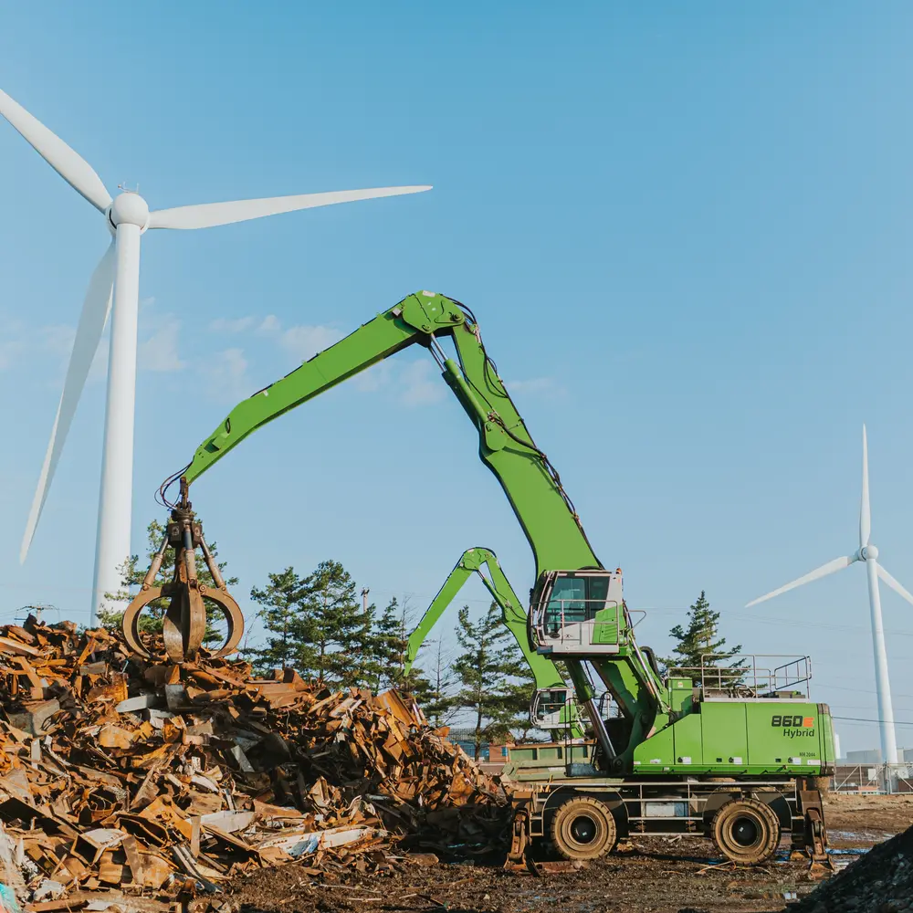 Processed scrap metal ready for sale